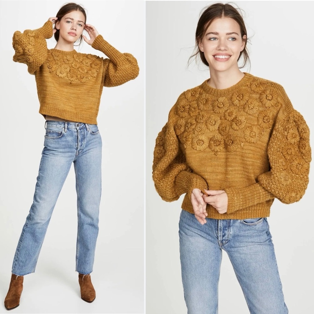 RARE Ulla Johnson Ciel Pullover Merino Wool Sweater Size Small   NWOT